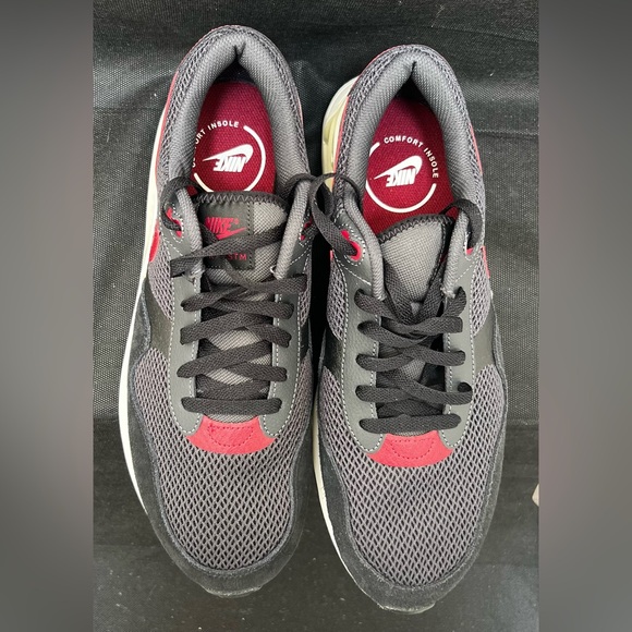 Nike Air Max SYSTM Black/Team Red/Anthr Men's Sneakers Size 11.5 Preowned - Picture 7 of 9